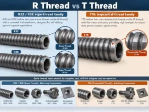 r thread vs t thread hollow bar r thread vs t thread hollow bar