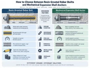 resin bolt vs expansion shell selection guide resin bolt vs expansion shell selection guide